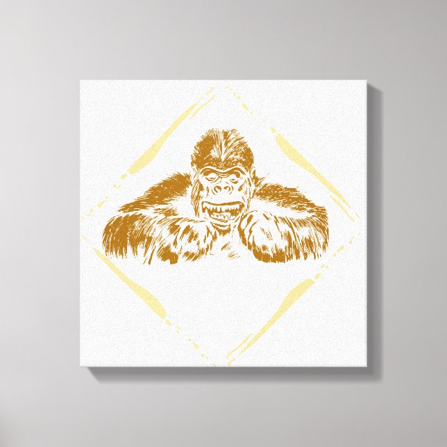 Vintag Gorilla Leinwanddruck (Vorderseite)