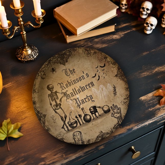 Vintag Goth Halloween Spooky Dark Macabre Custom Pappteller (Von Creator hochgeladen)
