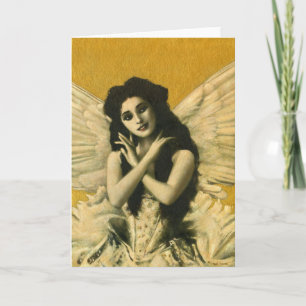 Vintag Gothic Angel Greetings Card Dankeskarte