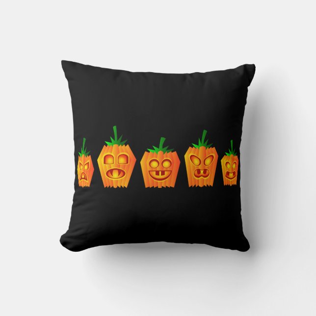 Vintag Gothic Halloween Pumpkins Kissen (Vorderseite)