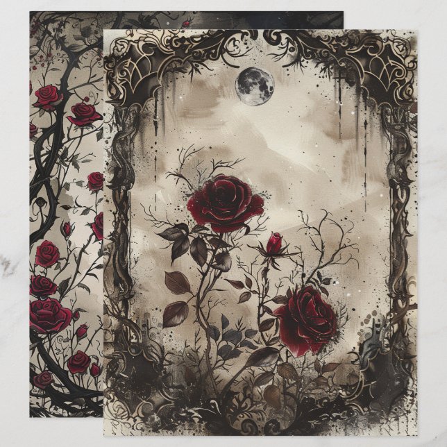 Vintag-Gothic-Junk-Journal (Vorne/Hinten)