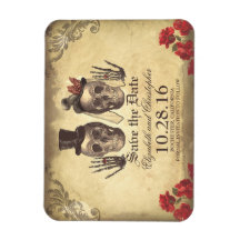 Vintag Gothic Skeleton Couple Save the Date