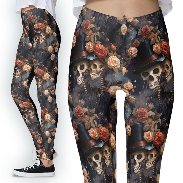 Vintag Gotische Liebhaber des Blumenromantischen S Leggings (Von Creator hochgeladen)