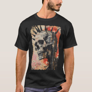 Vintag Graffiti Biker Rocker Skull Punk Horror Sk T-Shirt