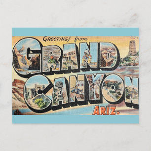 Vintag Grand Canyon Grußkarte Postkarte