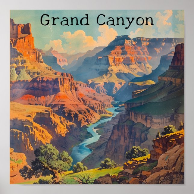 Vintag Grand Canyon Travel Poster (Vorne)