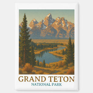 Vintag Grand Teton Nationalparkreise Magnet