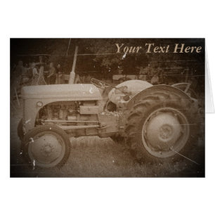 Vintag Graue Masseeisengittertraktor Foto sepia