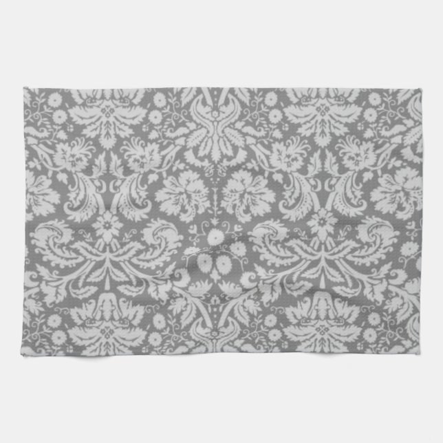 Vintag Gray Damask Handtuch (Horizontal)