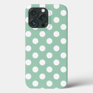 Vintag Green, Big Polka Dots iPhone Cover
