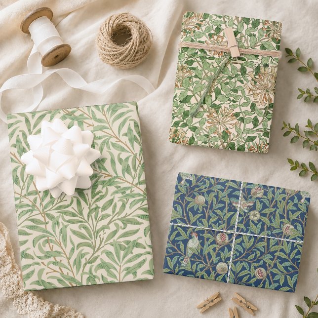 Vintag Green Blätter William Morris Patterns (Von Creator hochgeladen)
