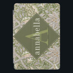 Vintag Green Floral William Morris Monogram iPad Pro Cover<br><div class="desc">Dieses schlichte und dennoch elegante Design besticht durch ein dunkles,  elegantes William Morris inspiriertes Blumenmuster in Salbei,  Creme und Gold. Behalt dein iPad Tablett mit Stilschutz. Fügen Sie einen Namen hinzu,  um ihn zu personalisieren. Macht ein großartiges Weihnachts- oder Muttertagsgeschenk. Erstellt von der einfachen Farmhouse Press.</div>