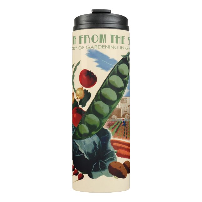 Vintag Greenbelt Custom Text Tumbler Thermosbecher (Vorderseite)