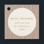 Vintag Groovy Geometric Lines Custom Christmas Geschenkanhänger<br><div class="desc">Vintage Groovy Geometric Lines Custom Frohe Weihnachtsbegünstigen Tags</div>