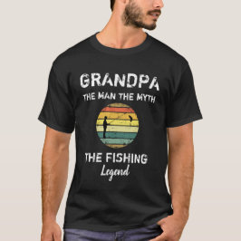Vintag Großvater Der Mensch Der Mythos vom Fischfa T-Shirt