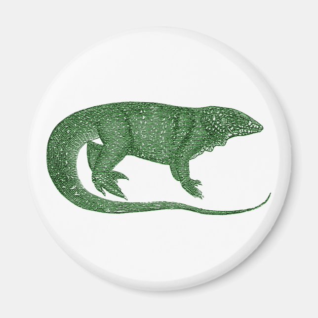 Vintag grüne Lizard Magnet (Vorne)