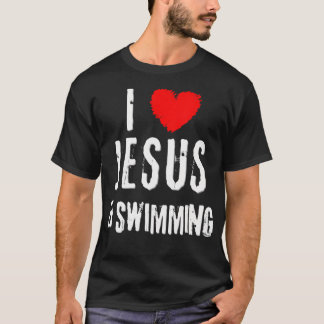 Vintag Grunge I Liebe Jesus Baden Christlich T-Shirt
