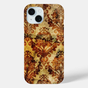 Vintag Grunge Rustikaler Steampunk Brown Damask Case-Mate iPhone Hülle