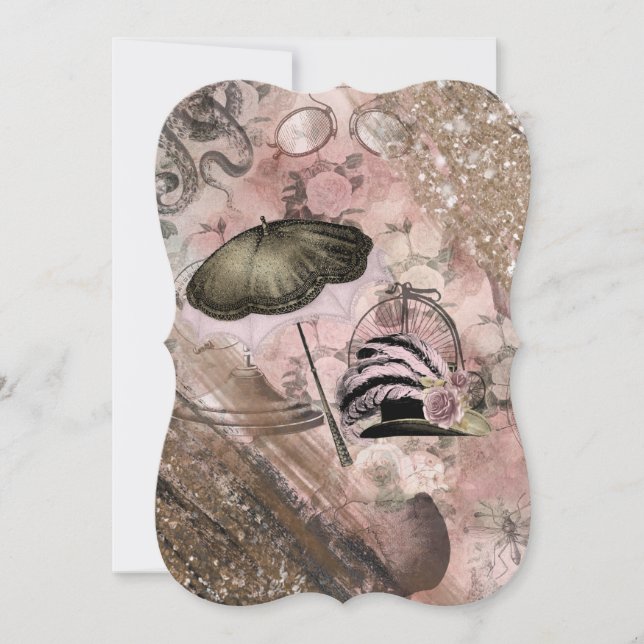 Vintag Grunge Steampunk Glam Viktorianisch Hat (Vorderseite)