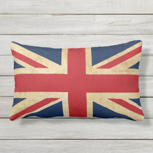Vintag Grunge United Kingdom Flag Union Jack Lendenkissen