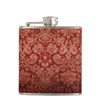 Vintag Grungy Red Damask