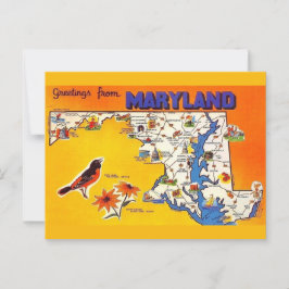 Vintag Gruß von Maryland Postkarte