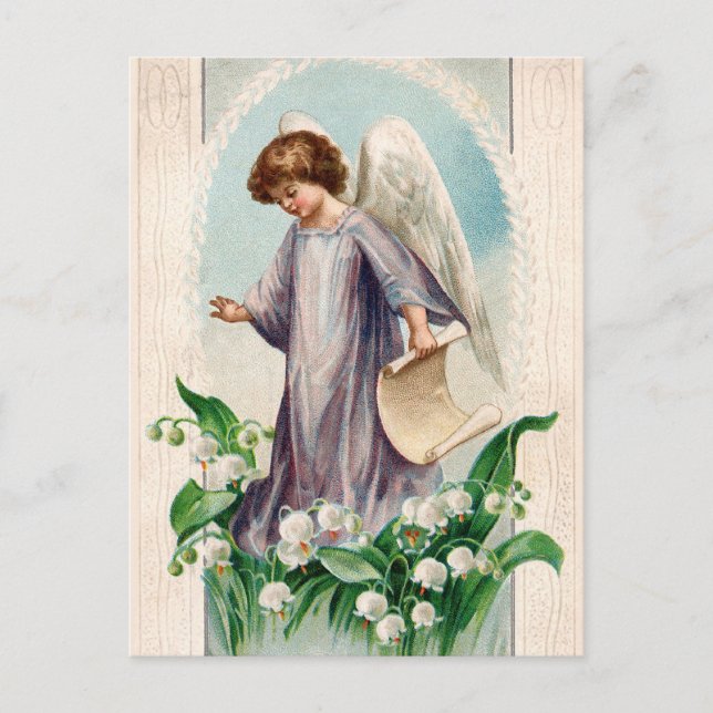 Vintag Guardian Angel Postcard Postkarte (Vorderseite)