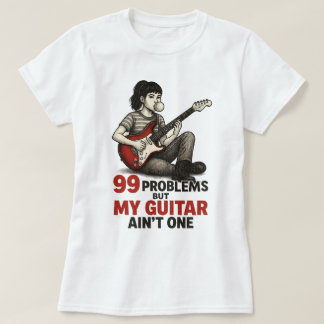 Vintag Guitar Music Lover T - Shirt - 99 Probleme.