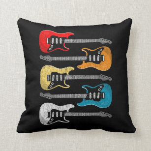 Vintag Guitar Player Geschenk für Gitarrist Kissen