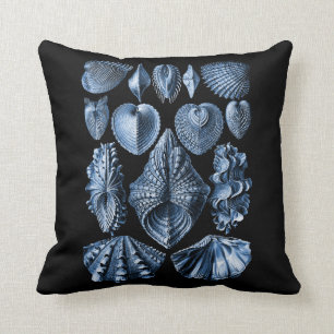 Vintag Haeckel-Muscheln-Kissen Kissen