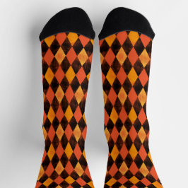 Vintag Halloween Harlequin Socken