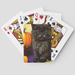 Vintag Halloween Kitten Spielkarten