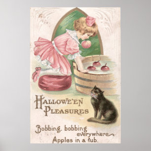 Vintag Hallowe'en Pleasures Poster