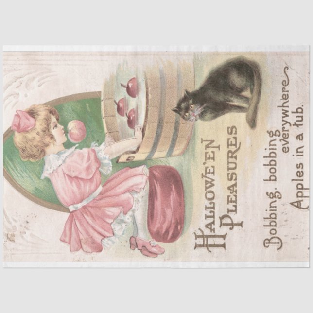 Vintag Hallowe'en Pleasures Seidenpapier (Vorderseite)