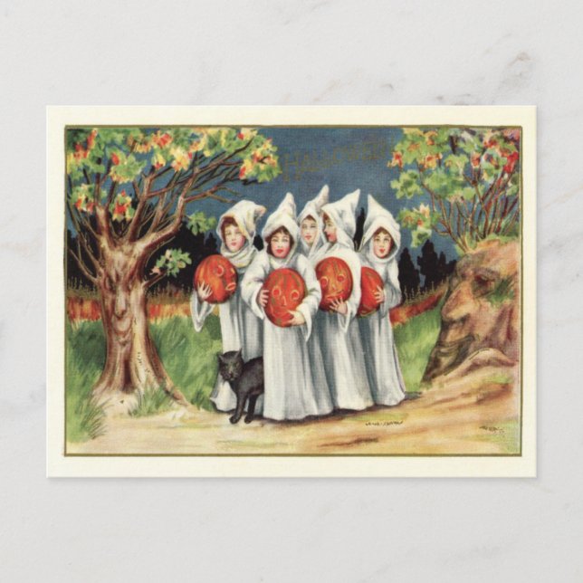 Vintag Halloween Postkarte (Vorderseite)