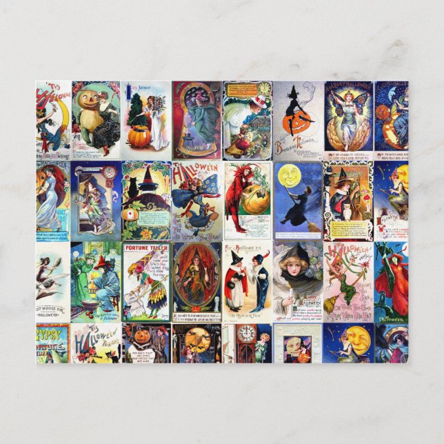 Vintag Halloween Postkarte (Vorderseite)