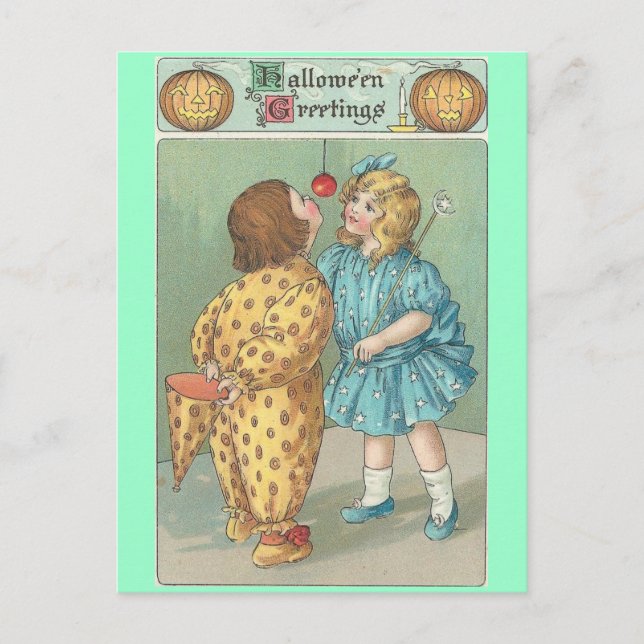 Vintag Halloween Postkarte (Vorderseite)