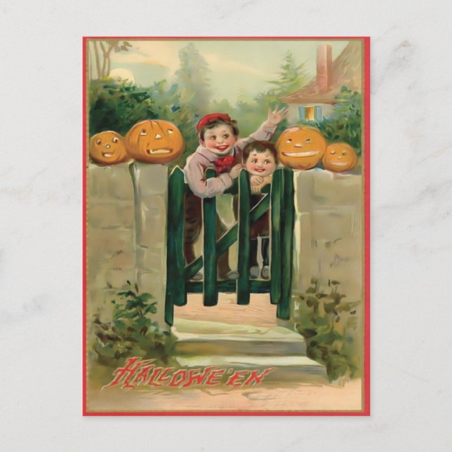 Vintag Halloween Postkarte (Vorderseite)