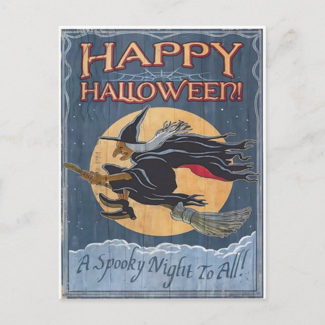 Vintag Halloween Postkarte (Vorderseite)