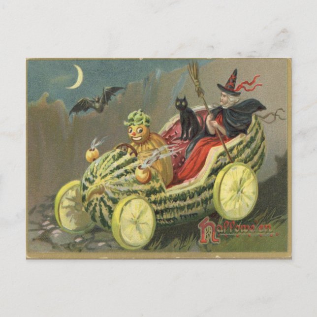 Vintag Halloween Postkarte (Vorderseite)