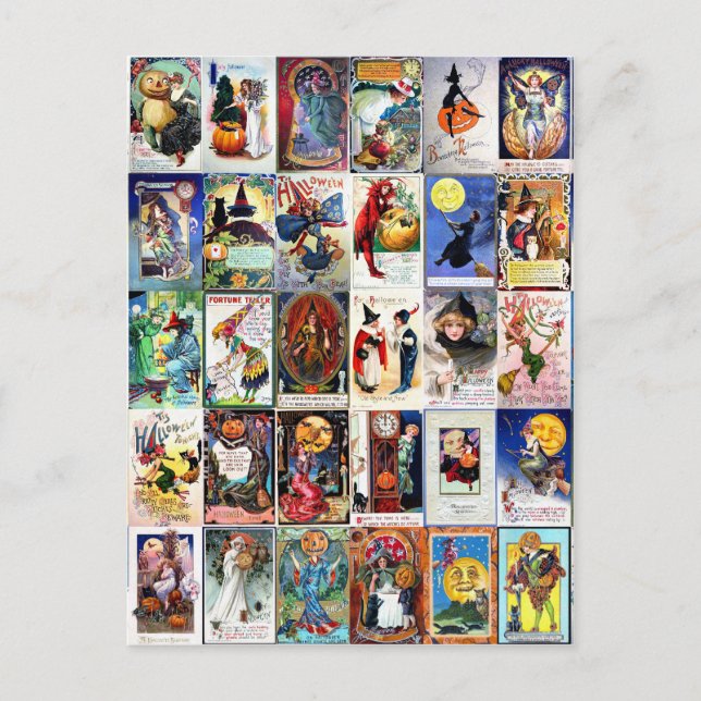 Vintag Halloween Postkarte (Vorderseite)