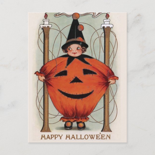 Vintag Halloween Postkarte (Vorderseite)