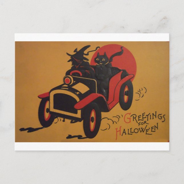 Vintag Halloween Postkarte (Vorderseite)