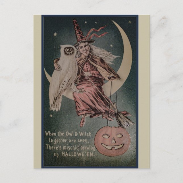 Vintag Halloween Postkarte (Vorderseite)