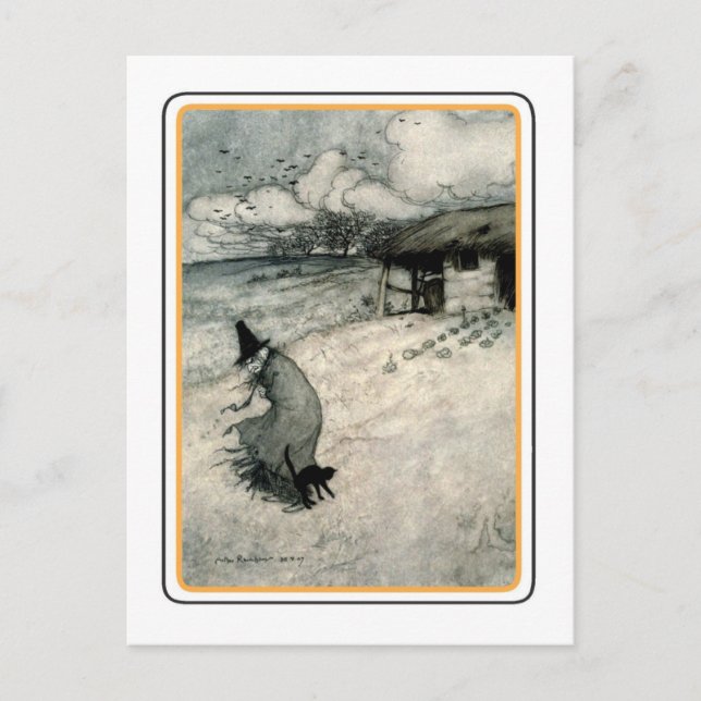 Vintag Halloween Postkarte (Vorderseite)