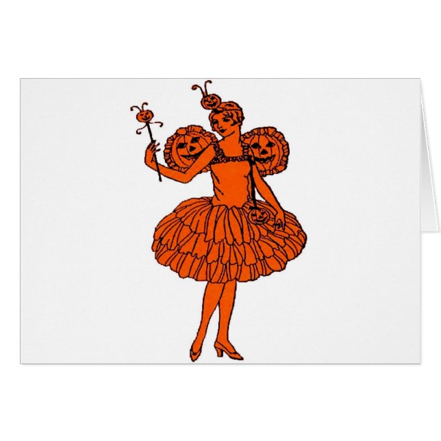 Vintag Halloween Pumpkin Fairy (Vorderseite (Horizontal))