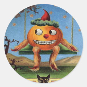 Vintag Halloween Runder Aufkleber