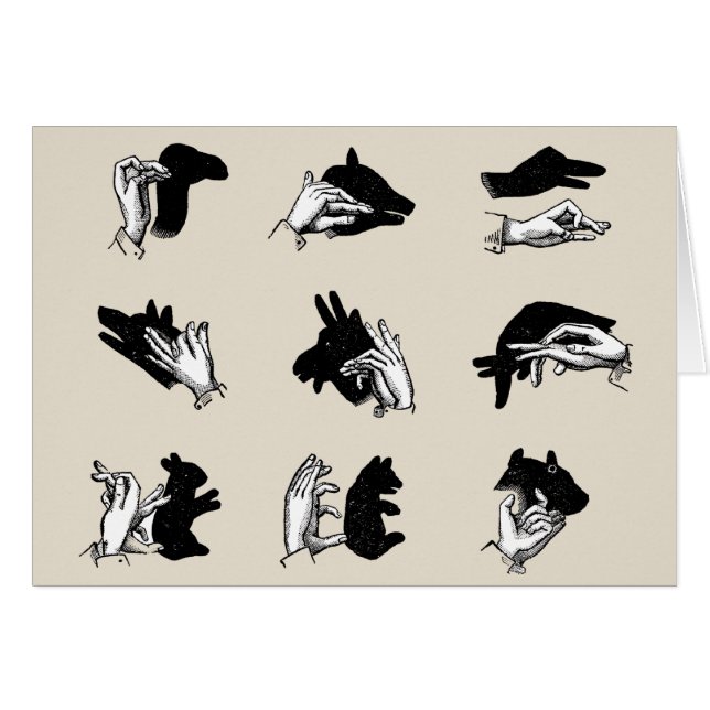 Vintag Hand Puppet Shadow Games (Vorderseite (Horizontal))