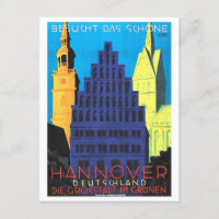 Vintag Hannover, Deutschland, Travel Poster
