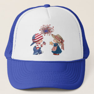 Vintag Happy Birthday America Truckerkappe
